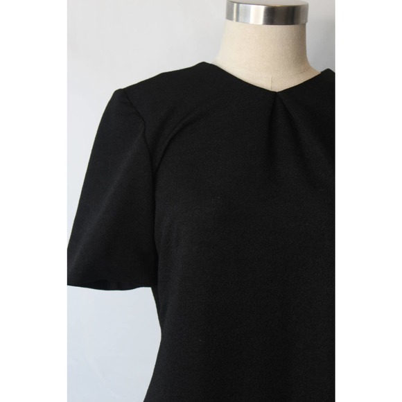 Vintage 80s 90s Pleated Black Dress 42" bust size 10 - Picture 6 of 10